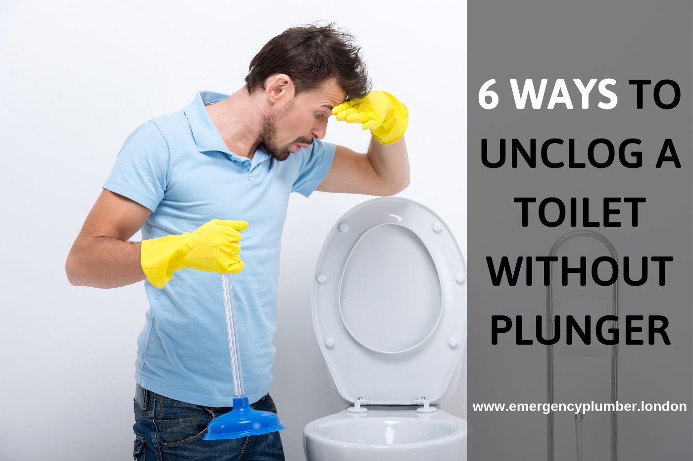 how to clear a blocked toilet without a plunger